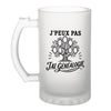 Verre à Bière J’peux pas j’ai Généalogie
