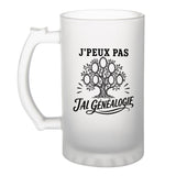Verre à Bière J’peux pas j’ai Généalogie