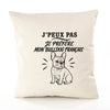 Housse de Coussin J’peux pas je préfère mon Bulldog Français