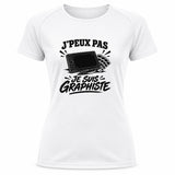 T-shirt de Sport Femme J’peux pas je suis Graphiste
