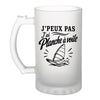 Verre à Bière J’peux pas j’ai planche à voile J'peux pas minimaliste