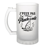 Verre à Bière J’peux pas j’ai planche à voile J'peux pas minimaliste