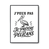 Poster J’peux pas je préfère les Pélicans