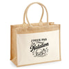 Sac Cabas Jute avec Poche J’peux pas j’ai Natation