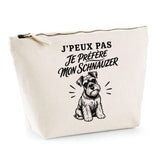 Trousse Beige J’peux pas je préfère mon Schnauzer