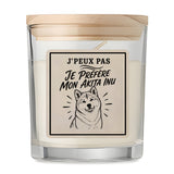 Bougie Parfumée Vanille J’peux pas je préfère mon Akita Inu
