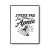 Poster J’peux pas j’ai Apnée