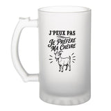 Verre à Bière J’peux pas je préfère ma Chèvre