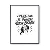 Poster J’peux pas je préfère mon Beagle