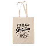 Tote Bag Beige J’peux pas j’ai Natation