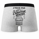 Boxer Homme J’peux pas je suis Chauffeur routier – Impression au dos