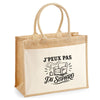 Sac Cabas Jute avec Poche J’peux pas j’ai Sophro