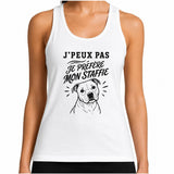 Débardeur Femme J’peux pas je préfère mon Staffie