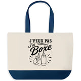 Grand Sac Cabas Fond Bleu J’peux pas j’ai Boxe