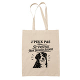 Tote Bag Beige J’peux pas je préfère mon Bouvier Bernois