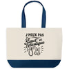 Grand Sac Cabas Fond Bleu J’peux pas j’ai Saut à l’élastique