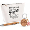 Coffret Cadeau J’peux pas j’ai Poterie – Trousse, stylo bambou et porte-clés