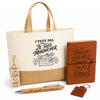 Coffret Cadeau J’peux pas je suis Maraîcher – Sac jute, carnet, stylo, porte-clés et marque-page