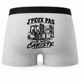Boxer Homme J’peux pas je suis Cariste – Impression au dos
