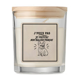 Bougie Parfumée Vanille J’peux pas je préfère mon Bulldog Français
