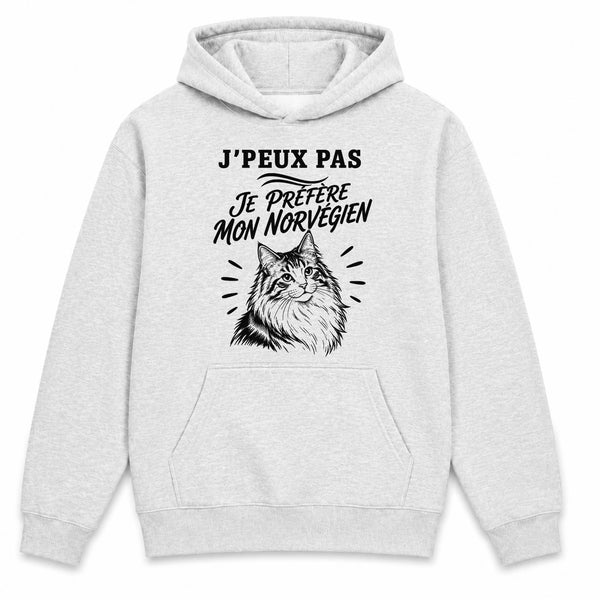 Sweat à Capuche J’peux pas je préfère mon Norvégien