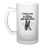 Verre à Bière J’peux pas je préfère mon Berger Belge