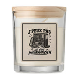 Bougie Parfumée Vanille J’peux pas je suis Informaticien