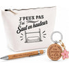 Coffret Cadeau J’peux pas j’ai Saut en hauteur – Trousse, stylo bambou et porte-clés