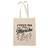 Tote Bag Beige J’peux pas j’ai Marche