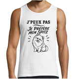 Débardeur Homme J’peux pas je préfère mon Spitz