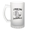 Verre à Bière J’peux pas je suis Documentaliste