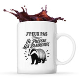 Mug J’peux pas je préfère les Blaireaux