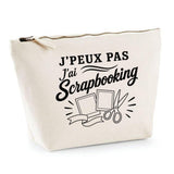 Trousse Beige J’peux pas j’ai Scrapbooking