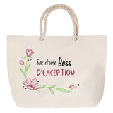 Sac Fête des Mères Mamie Famille Idée Cadeau anniversaire Noël Travail Boulot Métier Départ Retraite Collègue Femme cabas shopping plage