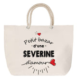 Sac Fête des Mères Mamie Famille Idée Cadeau anniversaire Noël Travail Boulot Métier Départ Retraite Collègue Femme cabas shopping plage