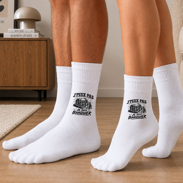 Chaussettes Homme Femme J’peux pas je suis Banquier