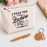 Coffret Cadeau J’peux pas j’ai Lecture – Trousse, stylo bambou et porte-clés