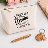 Coffret Cadeau J’peux pas j’ai Drone – Trousse, stylo bambou et porte-clés