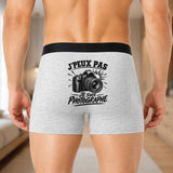 Boxer Homme J’peux pas je suis Photographe – Impression au dos