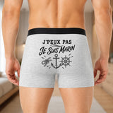 Boxer Homme J’peux pas je suis Marin – Impression au dos
