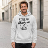 Sweat à Capuche J’peux pas j’ai planche à voile J'peux pas minimaliste