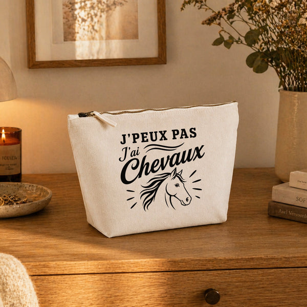 Trousse Beige J’peux pas j’ai Chevaux