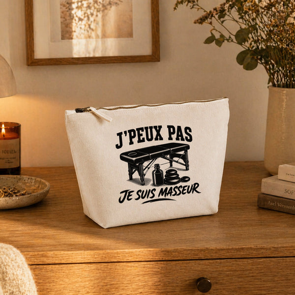 Trousse Beige J’peux pas je suis Masseur