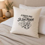 Housse de Coussin J’peux pas je suis Pêcheur