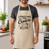 Tablier de Cuisine J’peux pas j’ai couture J'peux pas minimaliste