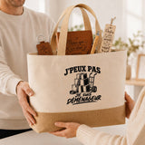Coffret Cadeau J’peux pas je suis Déménageur – Sac jute, carnet, stylo, porte-clés et marque-page