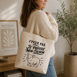 Tote Bag Beige J’peux pas je préfère mon Cochon