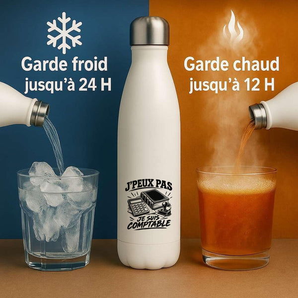 Gourde Isotherme J’peux pas je suis Comptable