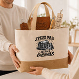 Coffret Cadeau J’peux pas je suis Banquier – Sac jute, carnet, stylo, porte-clés et marque-page