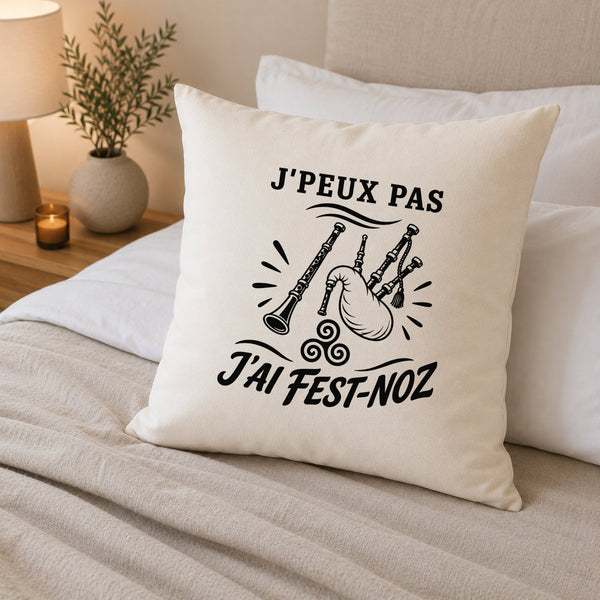 Housse de Coussin J’peux pas j’ai Fest-noz